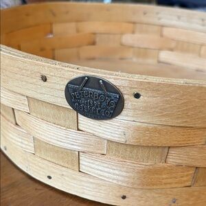 Peterboro Large Basket Tray with Leather Handles